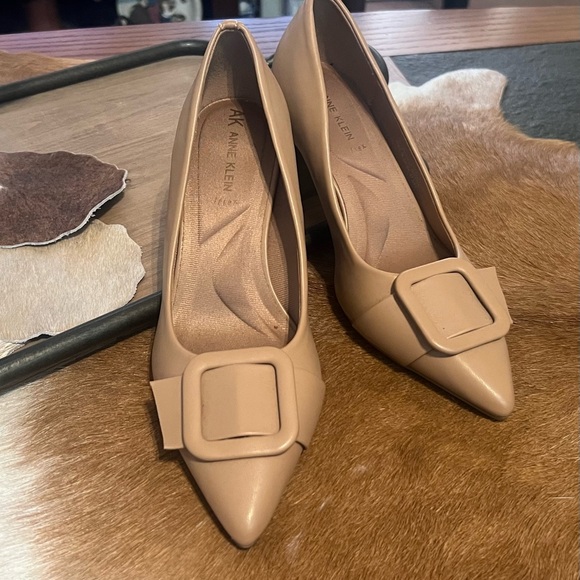 Anne Klein Shoes - Anne Klein Tan Buckle Heels